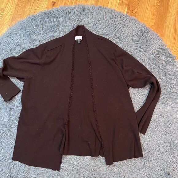 Eileen Fisher Brown Wool Cardigan Sweater Size 1X - Picture 1 of 7